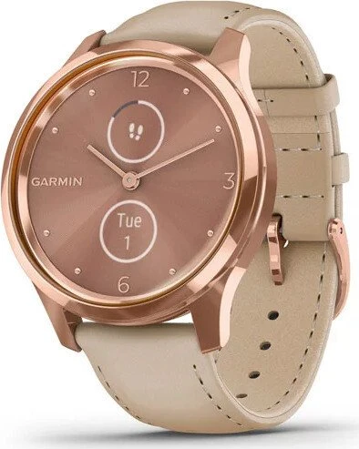 Garmin vivomove Luxe Aktivitäts-Tracker light sand/18k rose gold