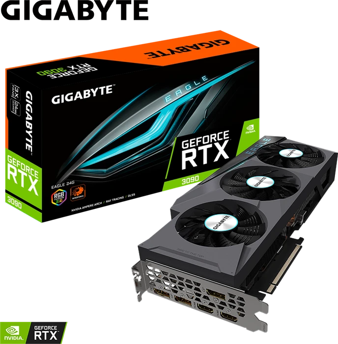 GIGABYTE GeForce RTX 3090 Eagle 24G, 24GB GDDR6X, 2x HDMI, 3x DP