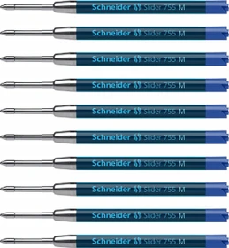 Schneider Slider 755 Großraummine G2 M blau, 10er-Pack