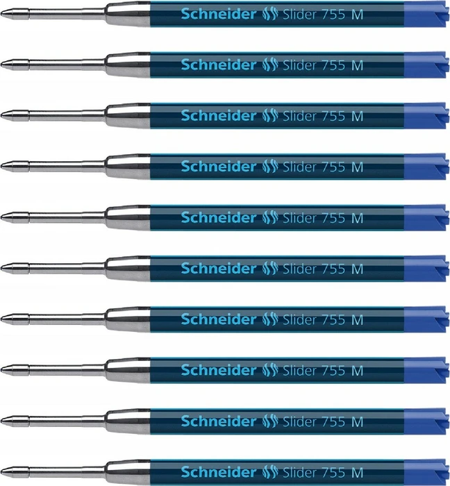 Schneider Slider 755 Großraummine G2 M blau, 10er-Pack