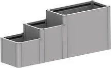 Biohort DaVinci 3 Pflanzkasten-System Hochbeet 201x53cm silber-metallic