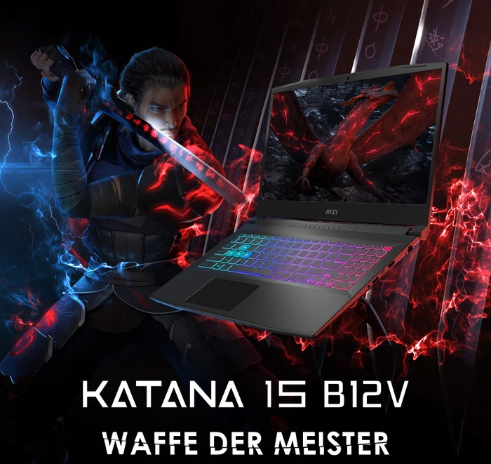 MSI Katana 15 B13VFK-2212, Core Black, Core i7-13620H, 16GB RAM, 512GB SSD, GeForce RTX 4060, DE