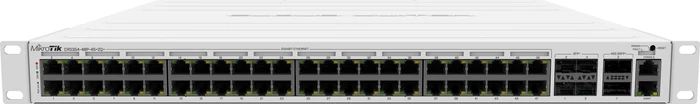MikroTik Cloud Router Switch CRS354 Rackmount Gigabit Managed Switch, 48x RJ-45, 4x SFP+, 2x QSFP+, 700W PoE+