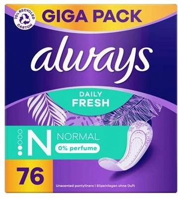 Always Daily Fresh Flexistyle Normal ohne Duft, 76 Stück