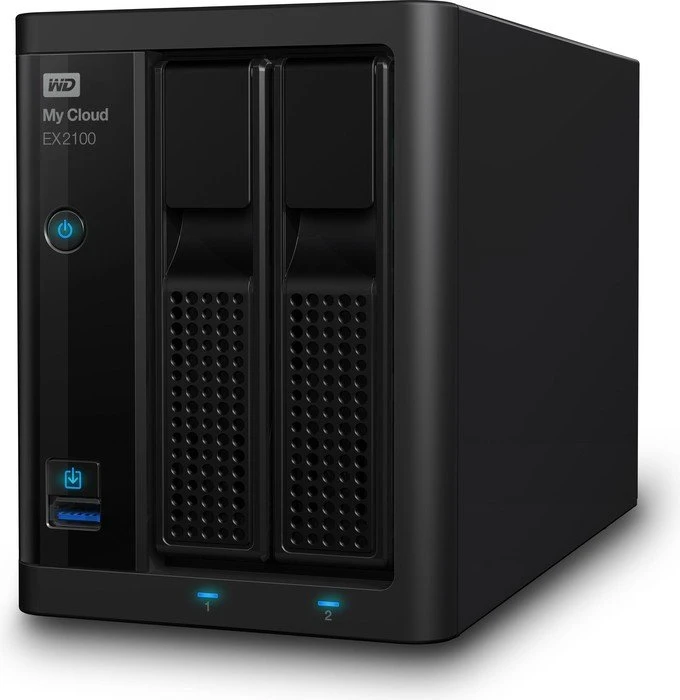 Western Digital My Cloud EX2100 4TB, 1GB RAM, 2x RJ-45 1000Base-T, 2x USB-A 3.0