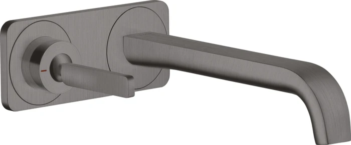 Hansgrohe Axor Citterio E Waschbeckenarmatur mit Platte brushed black chrome