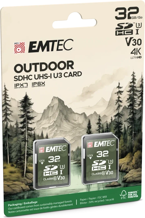Emtec Outdoor R100/W50 32GB, UHS-I U3, Class 10, 2er-Pack