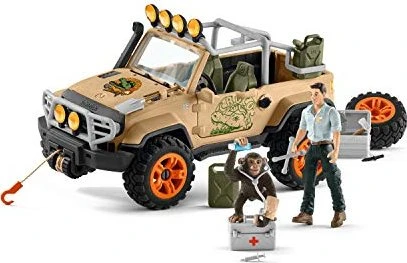 Schleich Wild Life - Playset Geländewagen mit Seilwinde