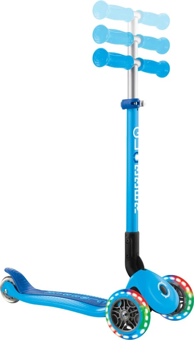 Globber Primo Foldable Lights Kickboard sky blue