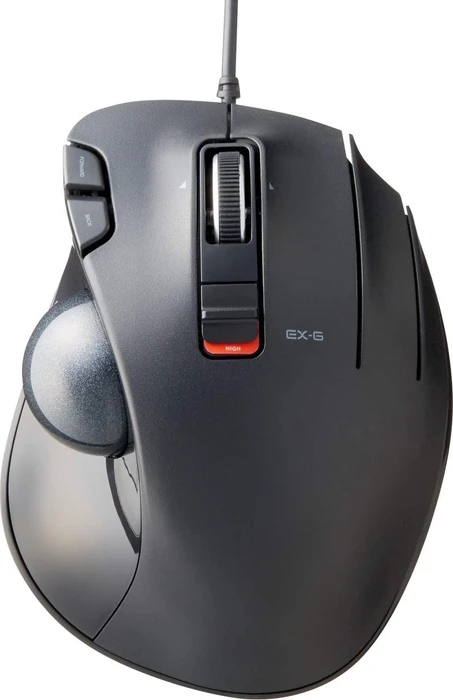 Elecom EX-G M-XT3URBK Trackball schwarz, Rechtshänder, USB-A