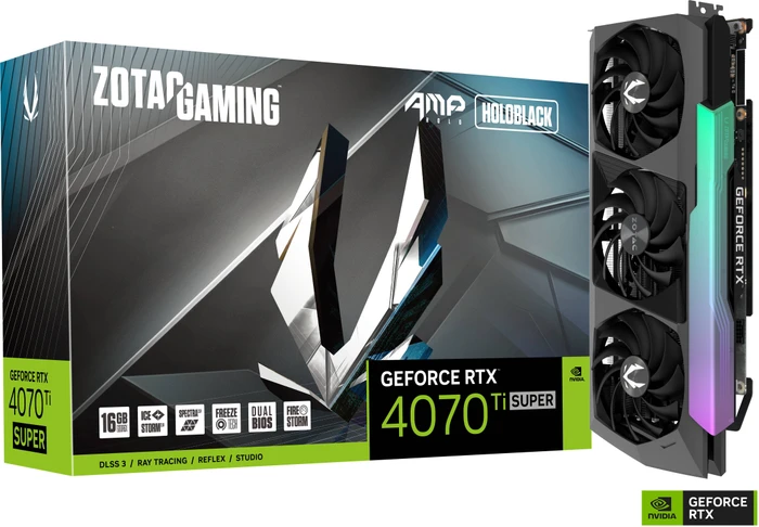 Zotac Gaming GeForce RTX 4070 Ti SUPER AMP Holo, 16GB GDDR6X, HDMI, 3x DP