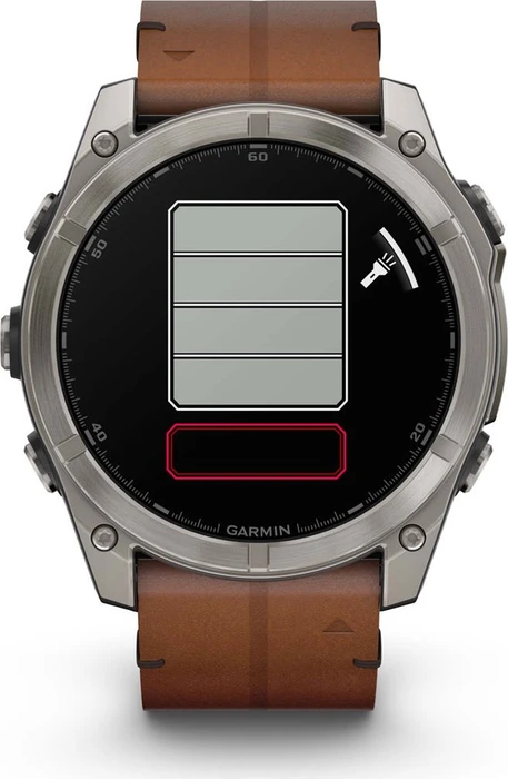 Garmin Fenix 8 51mm Sapphire titanium/chestnut leather