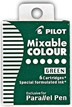 Pilot Patrone Parallel Pen Standard-Tintenpatrone grün, 6er-Pack