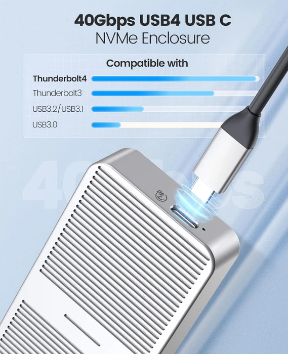 Orico M224C3-U4, Moon Silver, USB4