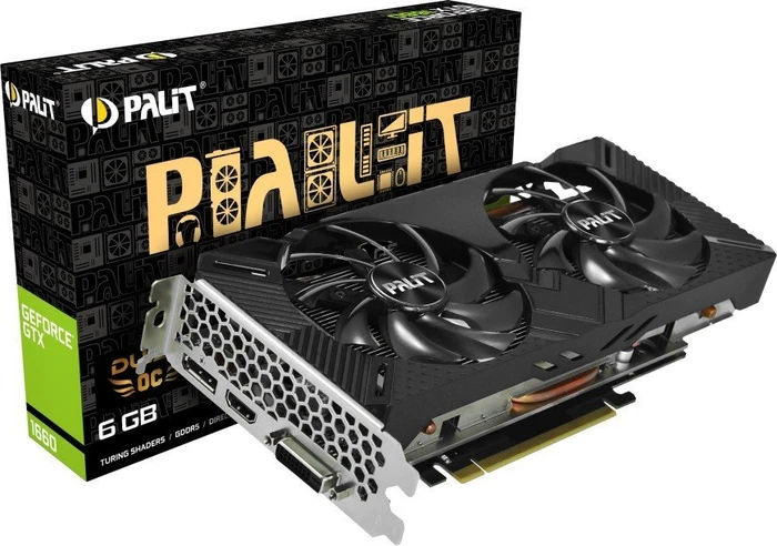 Palit GeForce GTX 1660 Dual OC, 6GB GDDR5, DVI, HDMI, DP