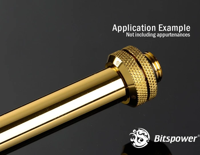 Bitspower Messing Hardtube 14mm, gold