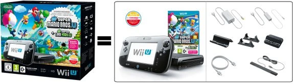 Nintendo Wii U Premium Pack - 32GB Mario & Luigi Bundle schwarz