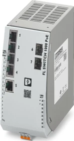 Phoenix Contact FL 1000 Industrial Railmount Gigabit Switch 1100-5POE-2SFP, 5x RJ-45, 2x SFP, 240W PoE++ (1342621)