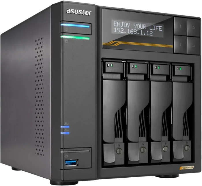 Asustor Lockerstor 4 Gen3 AS6804T 14TB, 16GB RAM ECC, 2x RJ-45 10GBase-T, 2x RJ-45 5GBase-T