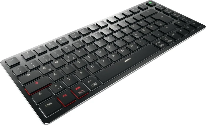 Cherry KW X ULP 2.0 Mini, schwarz, LEDs weiß, MX ULP Tactile, USB/Bluetooth, DE