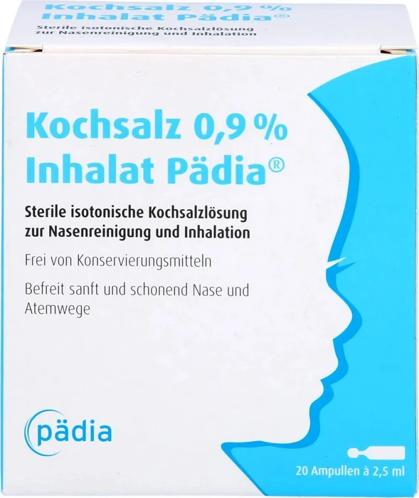 Kochsalz 0.9% Inhalat Pädia Lösung, 50ml (20x 2.5ml)