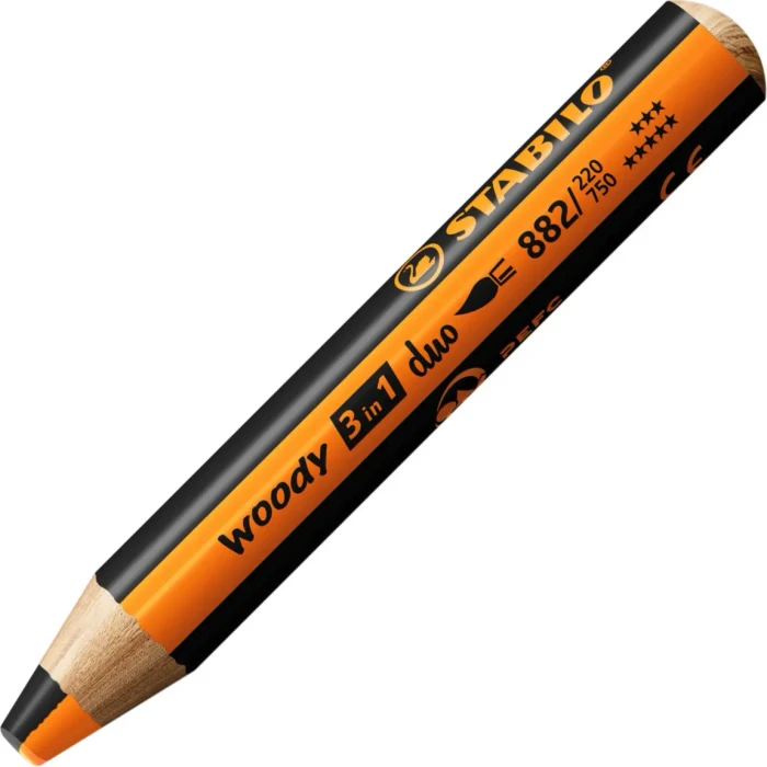Duo Wachsmalstift orange/schwarz
