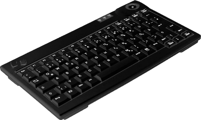Contour Design Active Key kompakte Tastatur mit Trackball, schwarz, USB, US