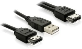 DeLOCK Power Over eSATA [eSATAp] auf USB/eSATA Y-Kabel 1m (84387)