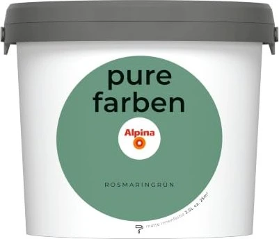 Alpina Farben Pure Farben Wandfarbe rosmaringrün innen grün, 2.5l