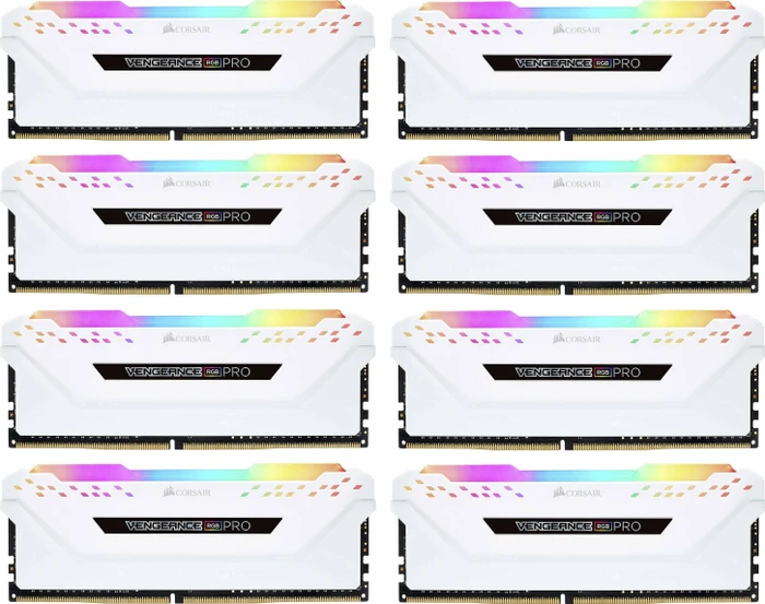 Corsair Vengeance RGB PRO weiß UDIMM 256GB Kit, DDR4-3200, CL16-20-20-38