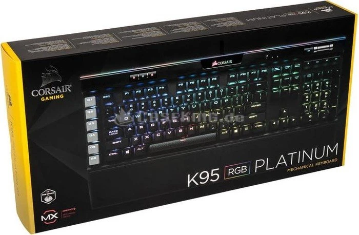 Corsair Gaming K95 RGB Platinum, MX RGB BROWN, USB, DE