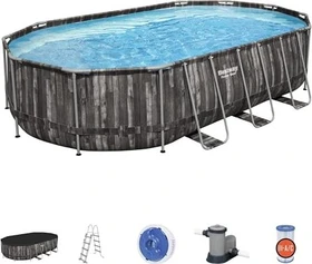 Bestway Power Steel Frame Pool Set oval 610x366x122cm