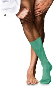 Falke No. 9 Pure Fil d'Écosse Socken oceangreen (Herren)