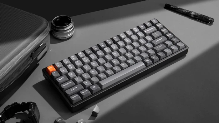 Keychron K2 Max, 75%, PBT, schwarz/grau, LEDs RGB, hot-swap, Keychron Super BANANA, USB/Bluetooth, US