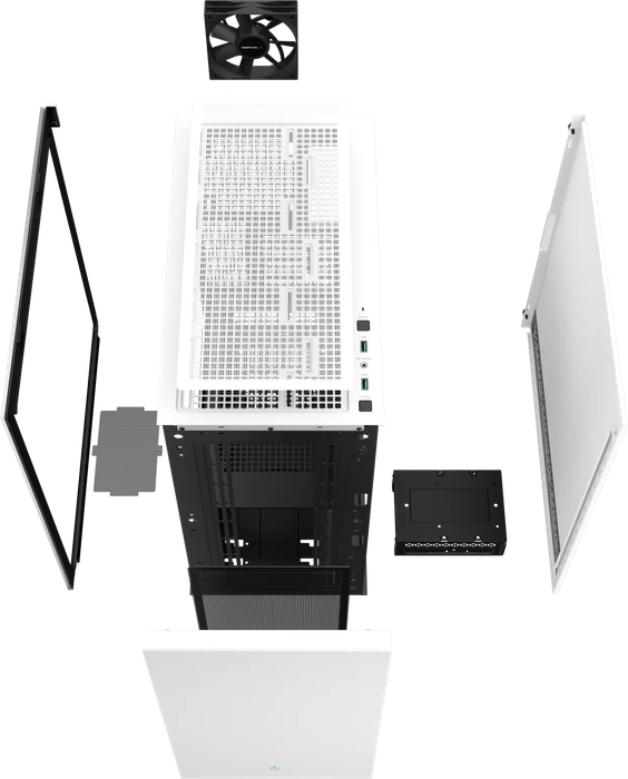 DeepCool CH510, weiß, Glasfenster