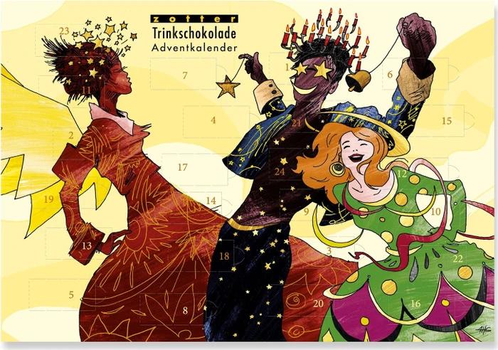 Zotter Bio & Fairtrade Trinkschokolade Adventskalender 2025