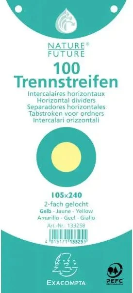Exacompta Trennblatt, gelb, 100 Stück