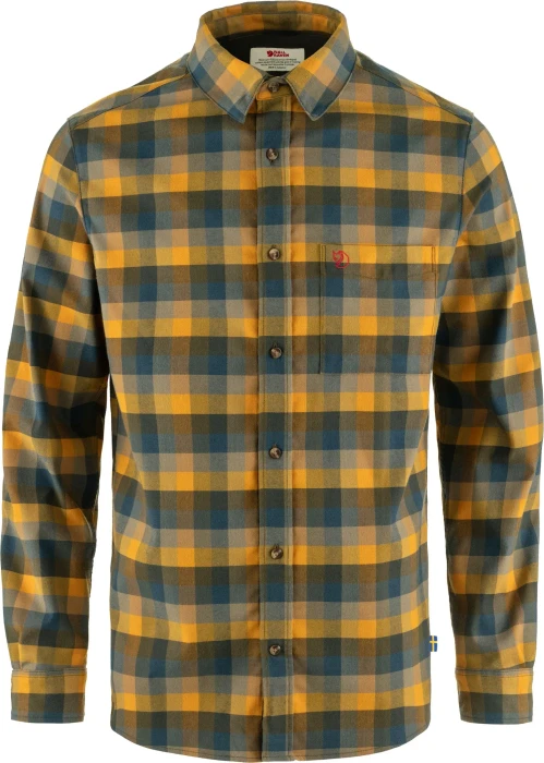 Fjällräven Lappland Stretch Flannel Hemd langarm laurel green/mountain blue (Herren)