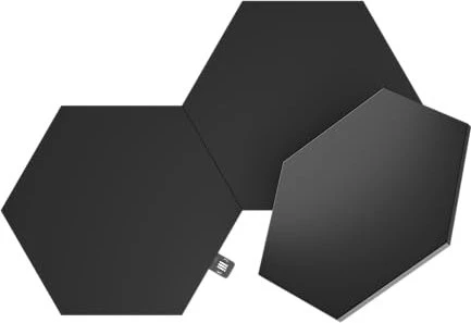 nanoleaf Shapes Ultra Black Hexagons Smart Lighting LED Panel Erweiterungspack 2W, 3 Stück