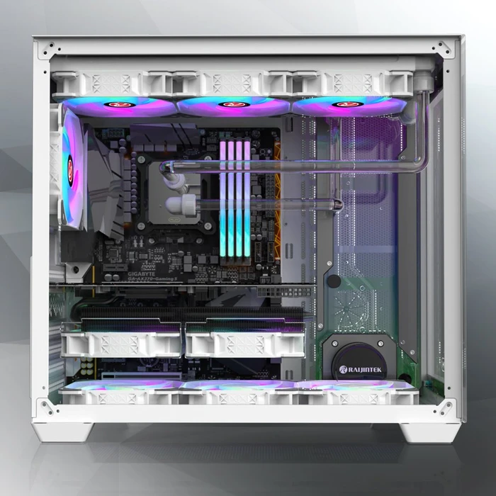 Raijintek Paean C7, weiß, Glasfenster