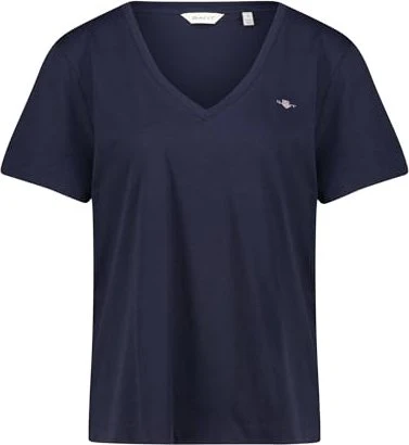 Gant Shield V-Neck T-Shirt kurzarm evening blue (Damen)