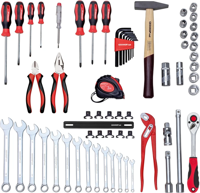 Gedore red R21650057 Schrauber Handwerkzeugset inkl. Koffer, 57-tlg.