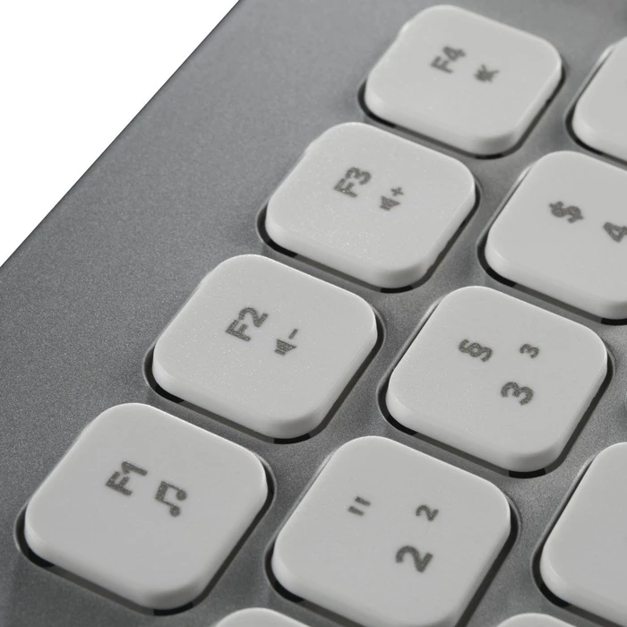 Hama KC-700 Slim-Design Tastatur, silber/weiß, USB, DE