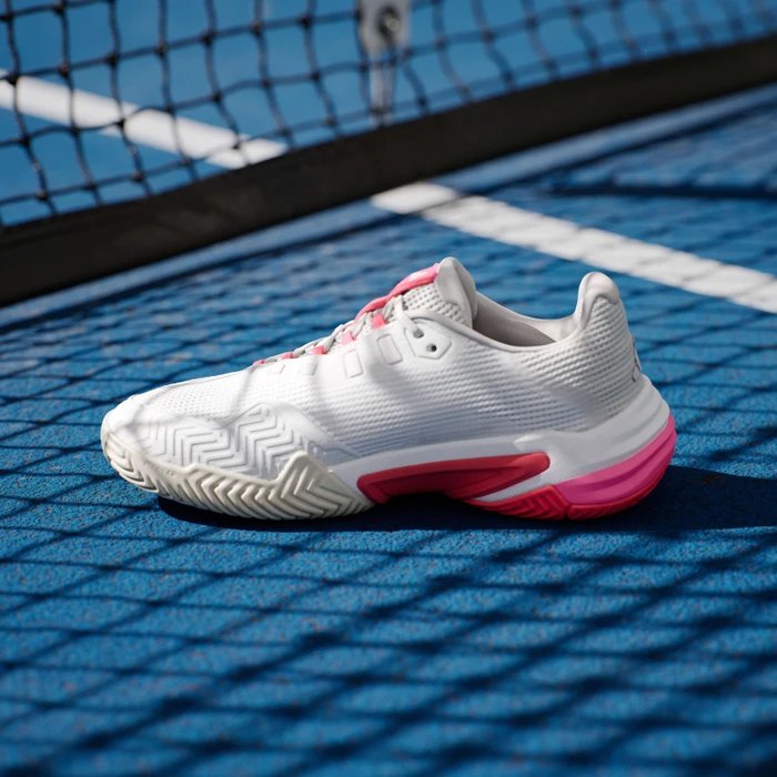 adidas Barricade 13 cloud white/champagne met./lucid red (Damen)