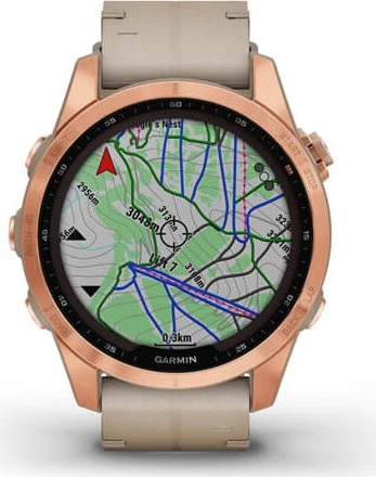 Garmin Fenix 7S Sapphire Solar rose gold titanium/limestone