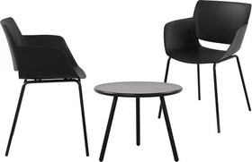 CLP Berena Gartenmöbel-Set schwarz,   3-tlg.