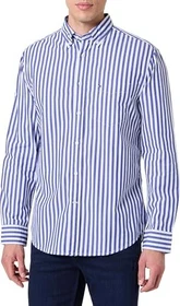 Tommy Hilfiger Flex Regular Fit Stripes Hemd langarm wedge blue/stripe (Herren)