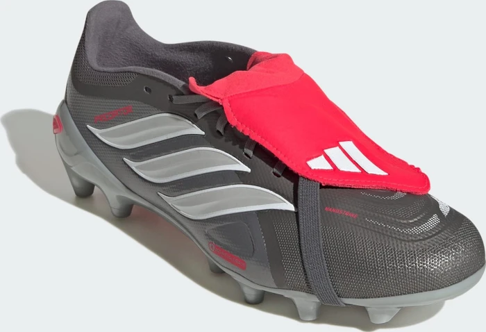 adidas Predator League Fold-Over Tongue AG iron metallic/zero metalic/lucid red