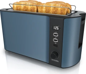 Arendo 304778 Frukost Doppel-Langschlitz-Toaster blau