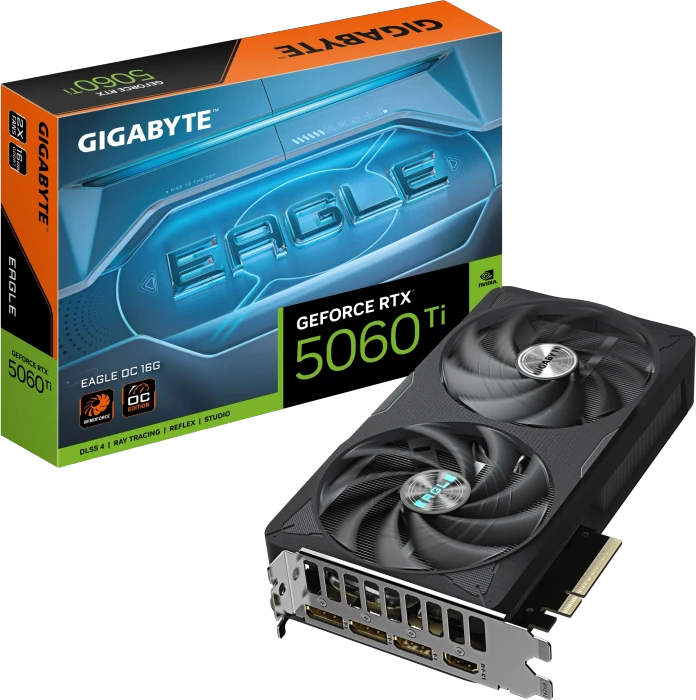 GIGABYTE GeForce RTX 5060 Ti Eagle OC 16G, 16GB GDDR7, HDMI, 3x DP